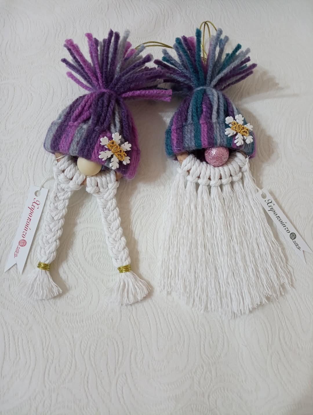 Macramé Gnome Couple